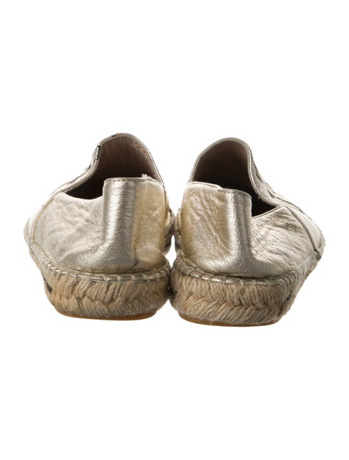 CH Carolina Herrera Leather Colorblock Pattern Espadrilles