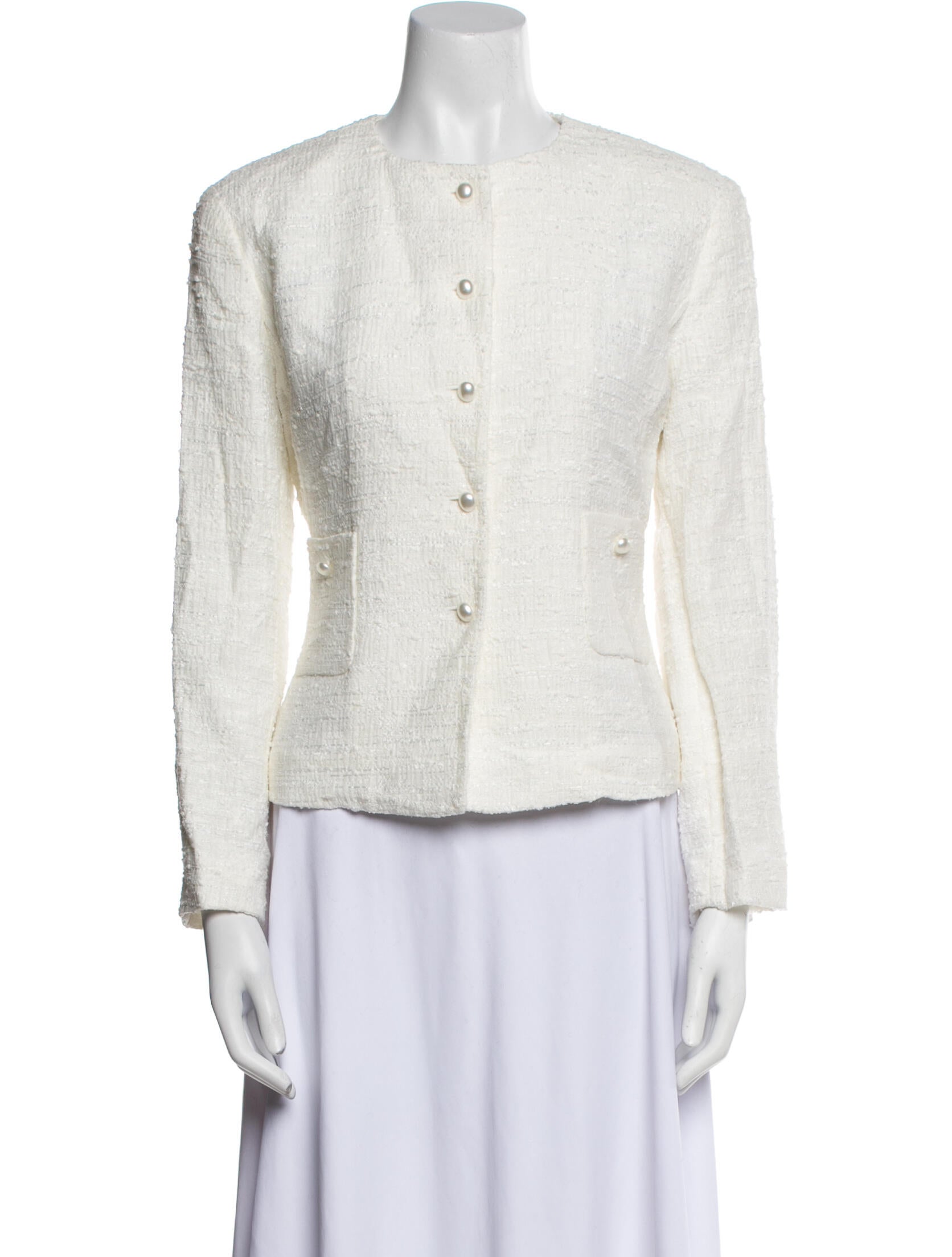 CH Carolina Herrera Tweed Pattern Evening Jacket