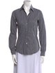 CH Carolina Herrera Plaid Print Long Sleeve Button-Up Top