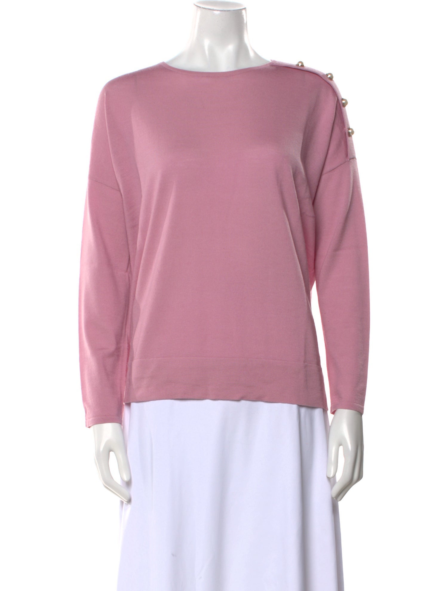 CH Carolina Herrera Merino Wool Scoop Neck Sweatshirt