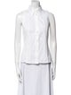CH Carolina Herrera Sleeveless Button-Up Top