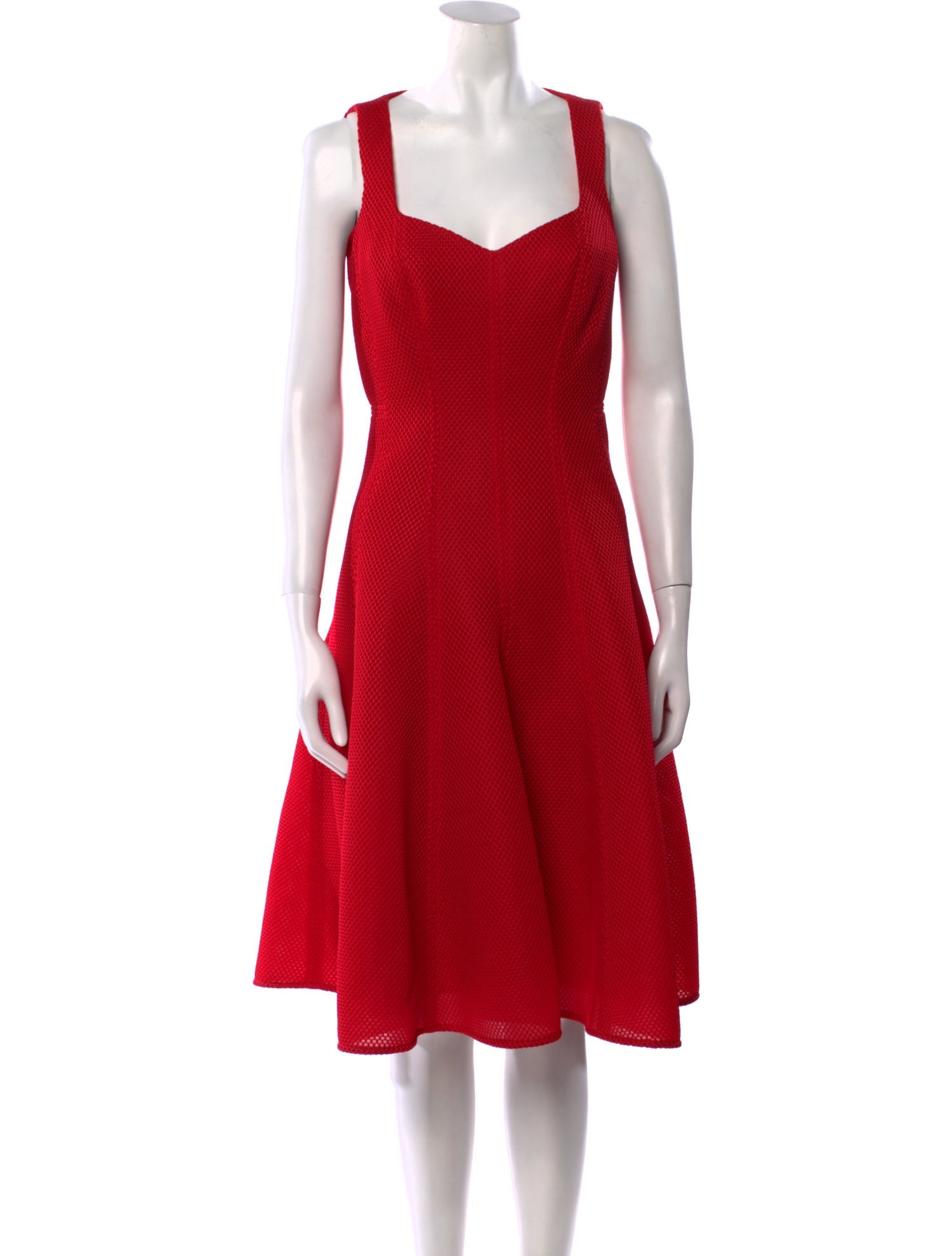 CH Carolina Herrera Square Neckline Midi Length Dress w/ Tags