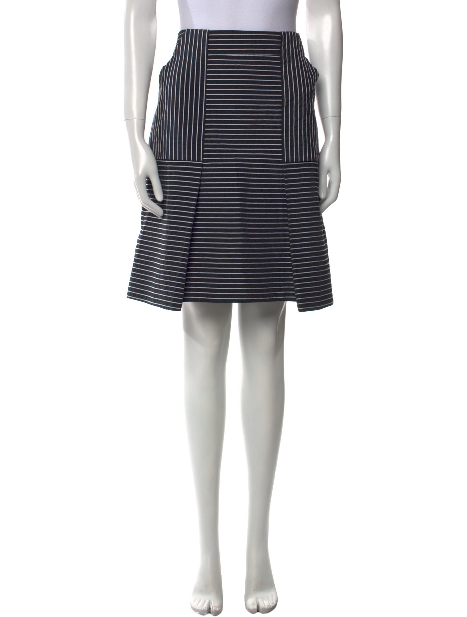 CH Carolina Herrera Striped Knee-Length Skirt