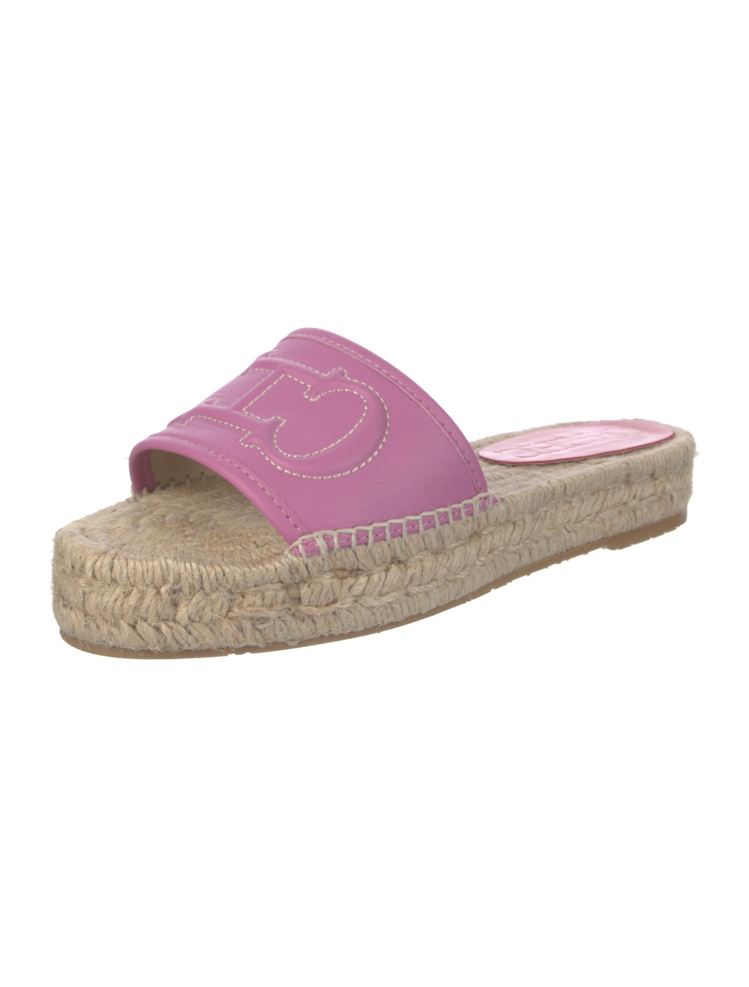 CH Carolina Herrera Leather Colorblock Pattern Espadrilles