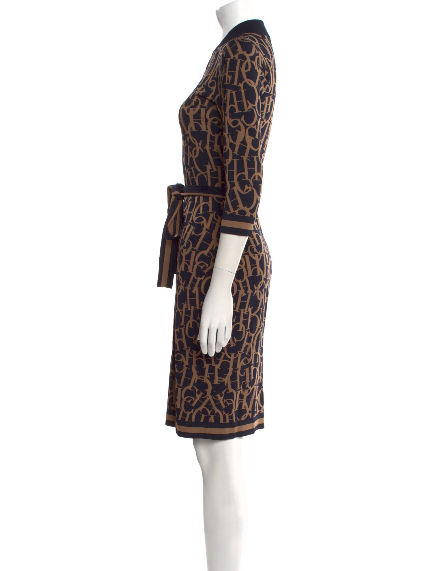 CH Carolina Herrera Printed Knee-Length Dress