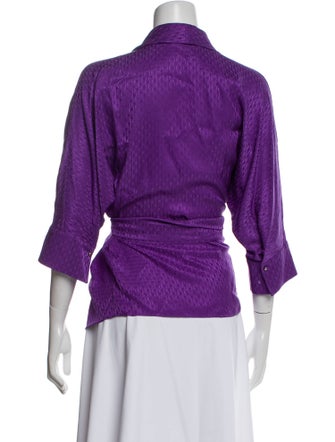 CH Carolina Herrera Silk Printed Blouse