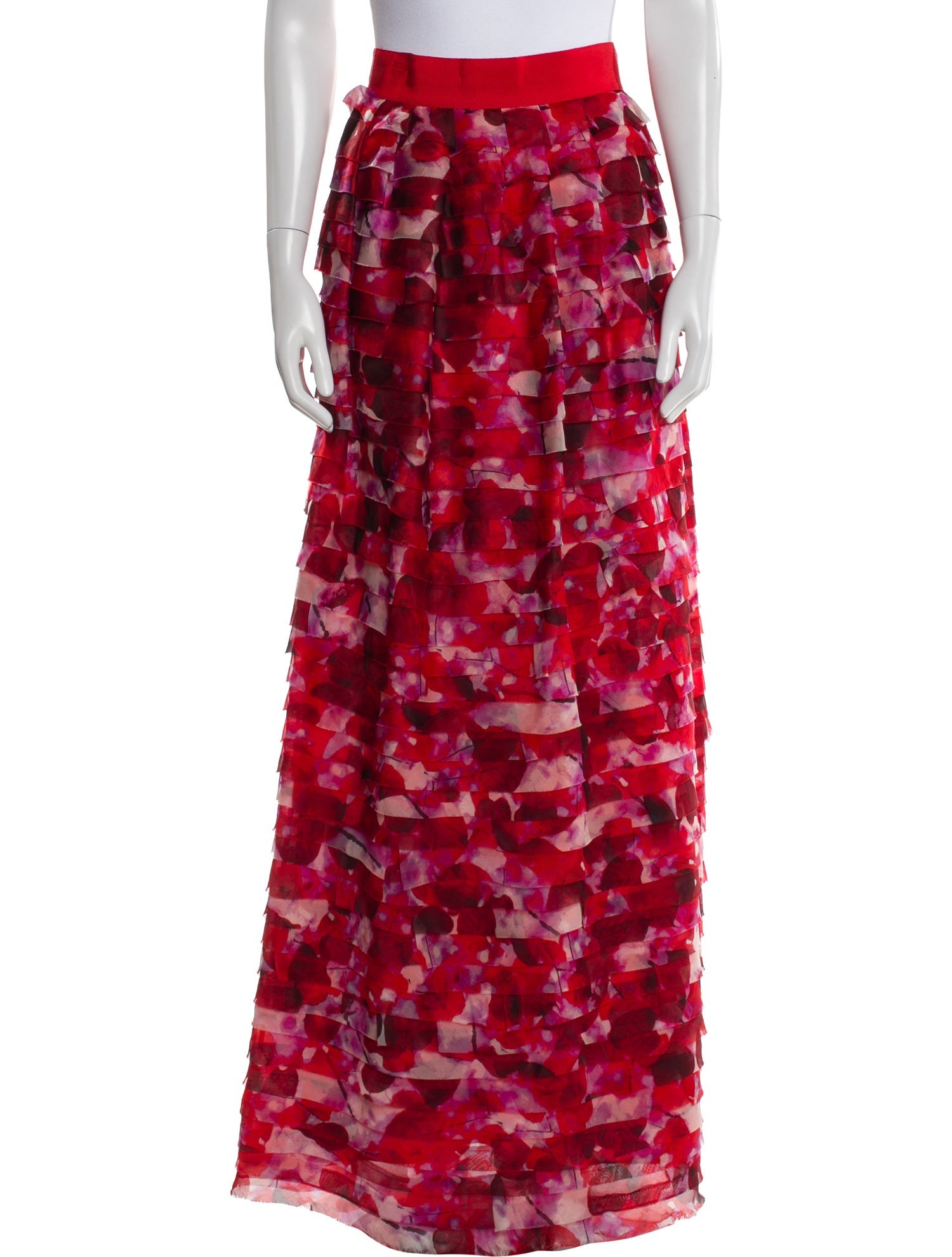 CH Carolina Herrera Silk Long Skirt