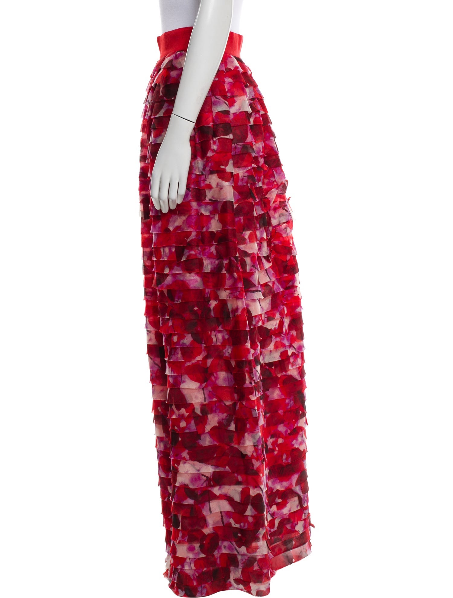 CH Carolina Herrera Silk Long Skirt
