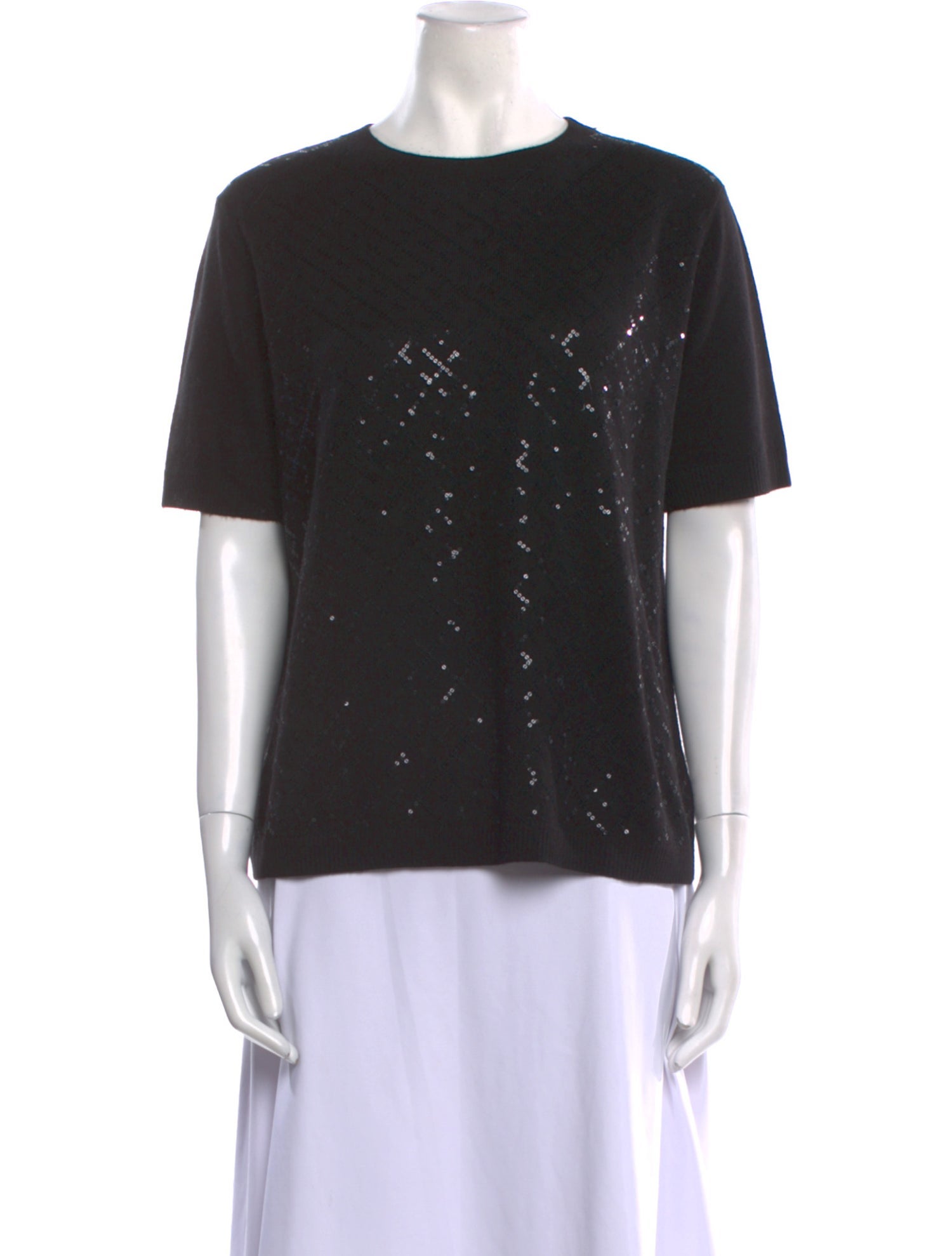 CH Carolina Herrera Merino Wool Crew Neck Sweater