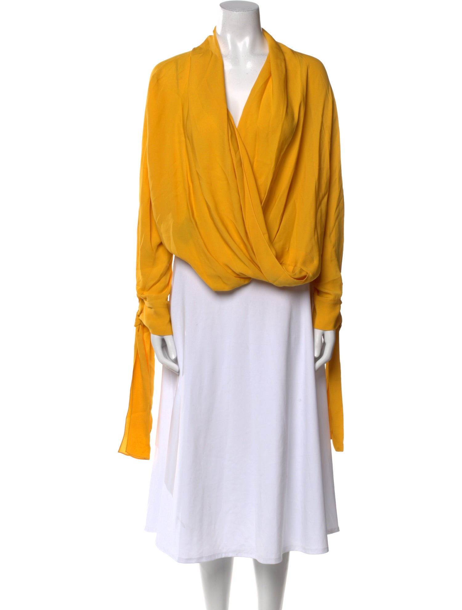 CH Carolina Herrera Silk Cowl Neck Tunic