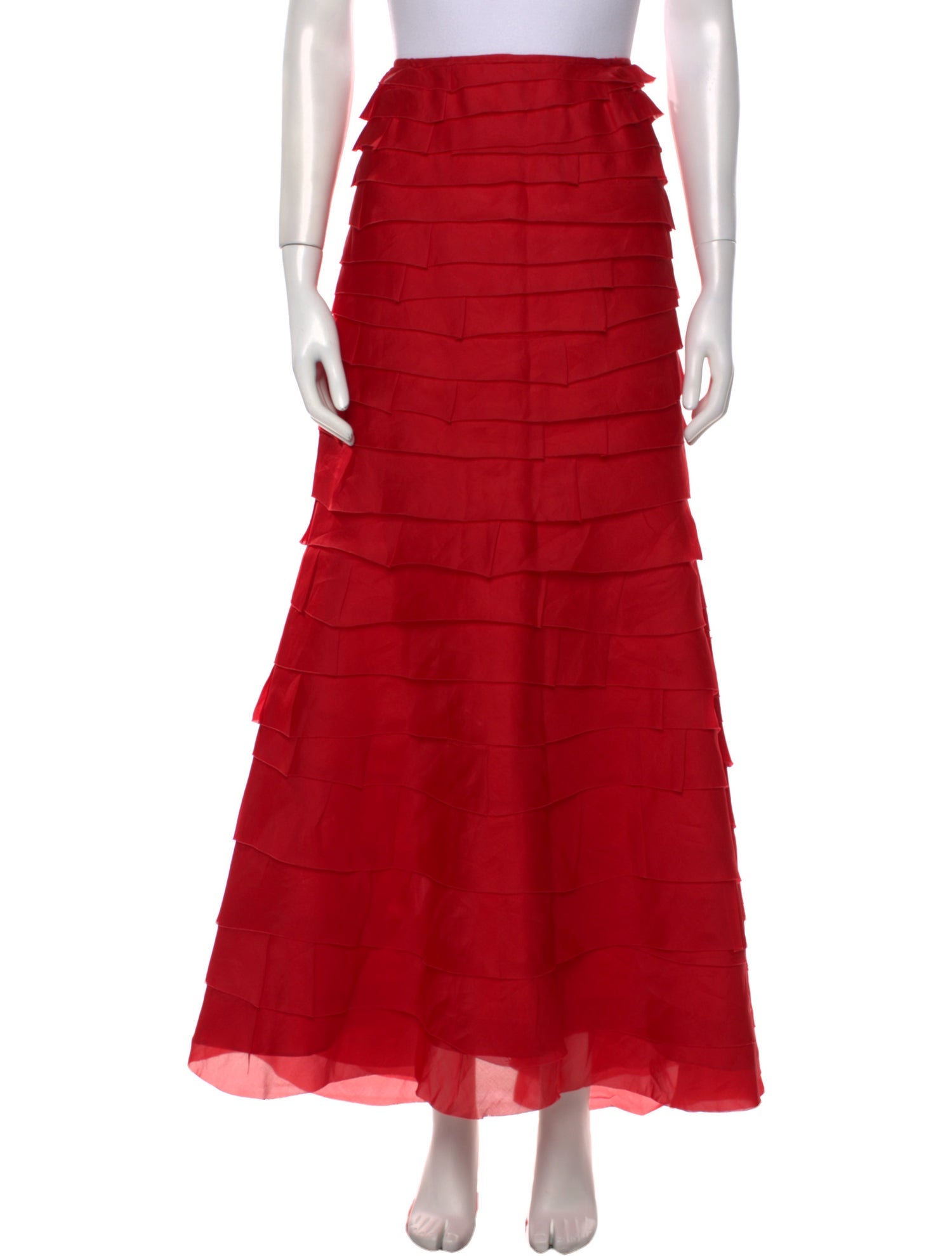 CH Carolina Herrera Silk Long Skirt