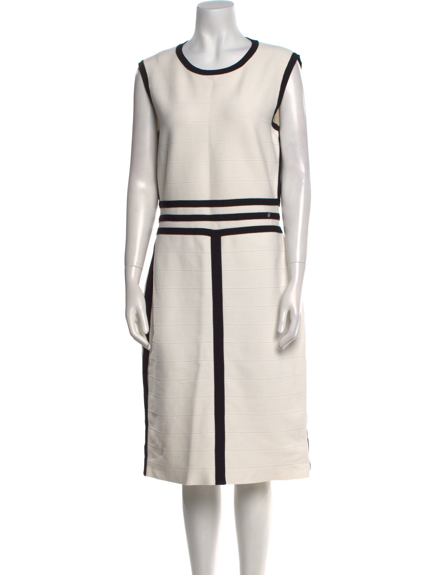 CH Carolina Herrera Striped Knee-Length Dress