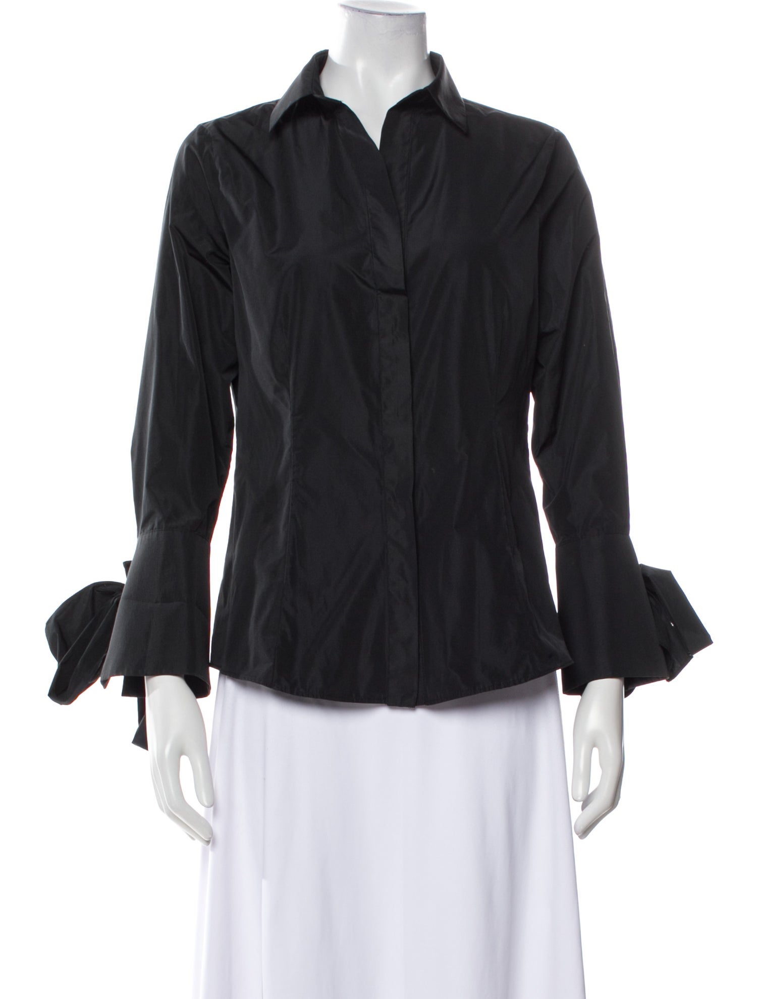 CH Carolina Herrera Long Sleeve Button-Up Top