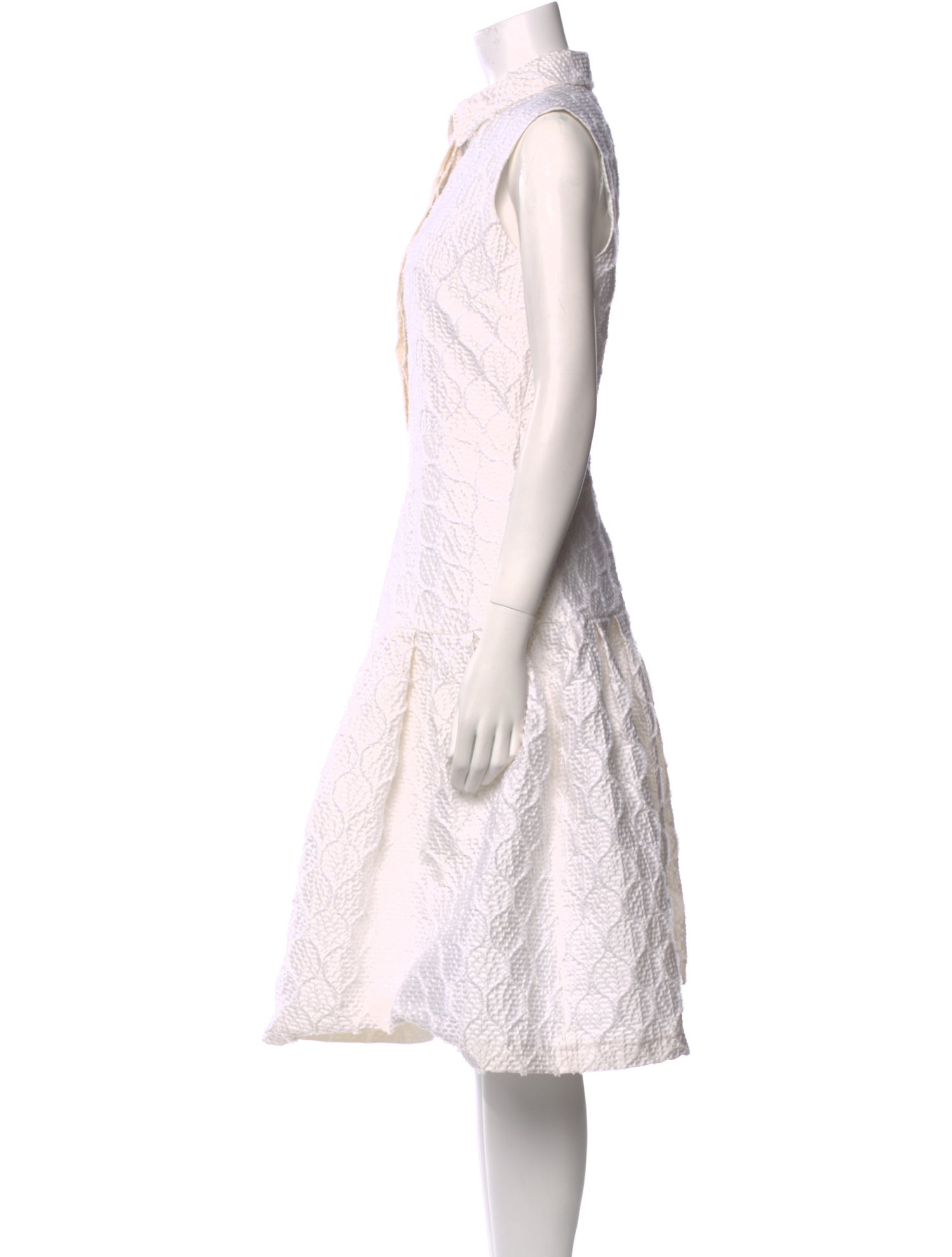 CH Carolina Herrera Lace Pattern Midi Length Dress