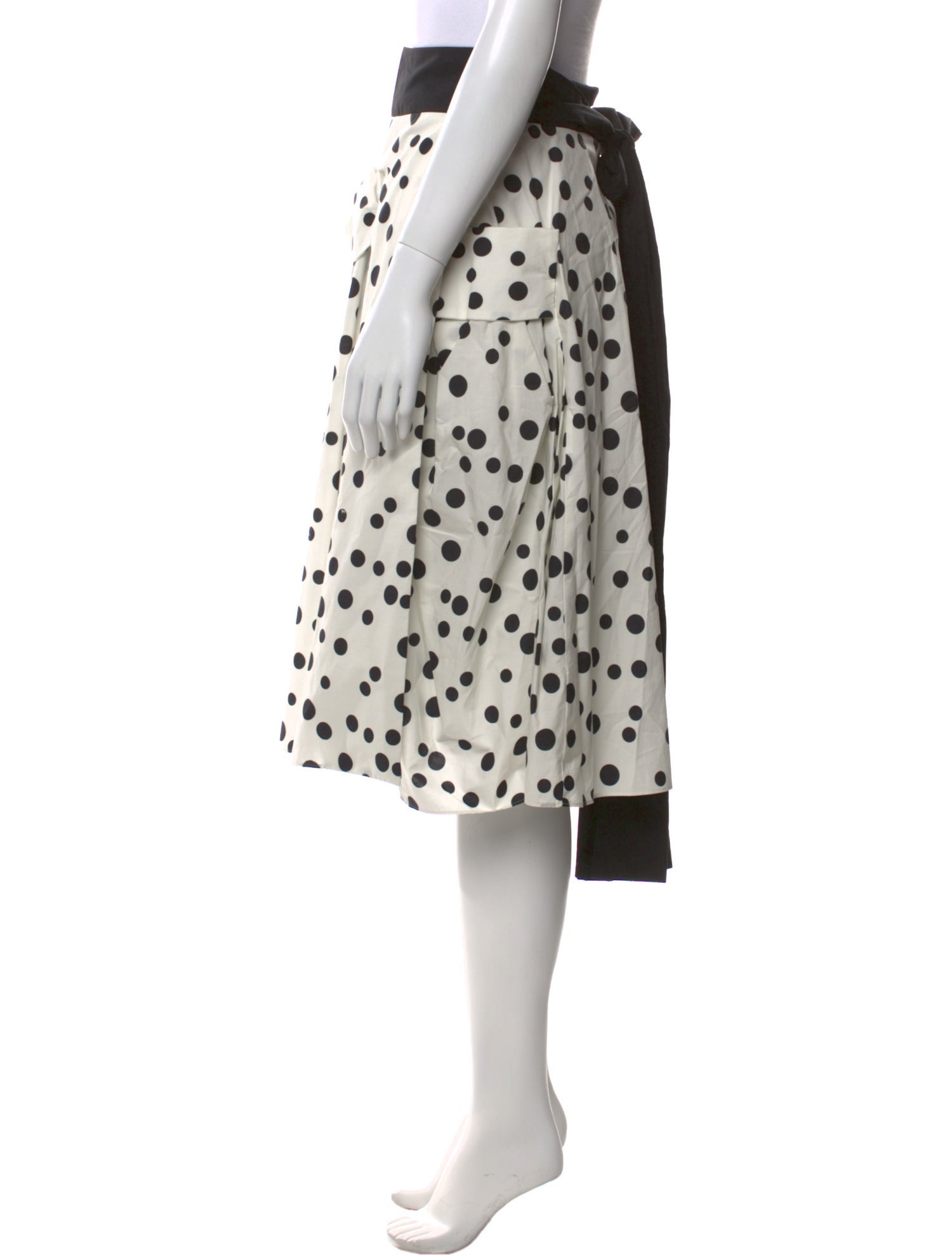 CH Carolina Herrera Polka Dot Print Midi Length Skirt