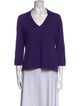 CH Carolina Herrera Silk V-Neck Sweater