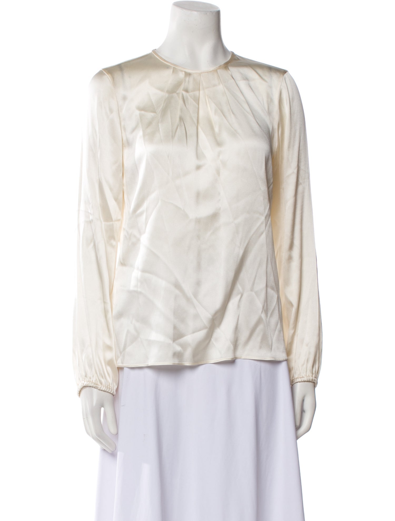 CH Carolina Herrera Silk Crew Neck Blouse