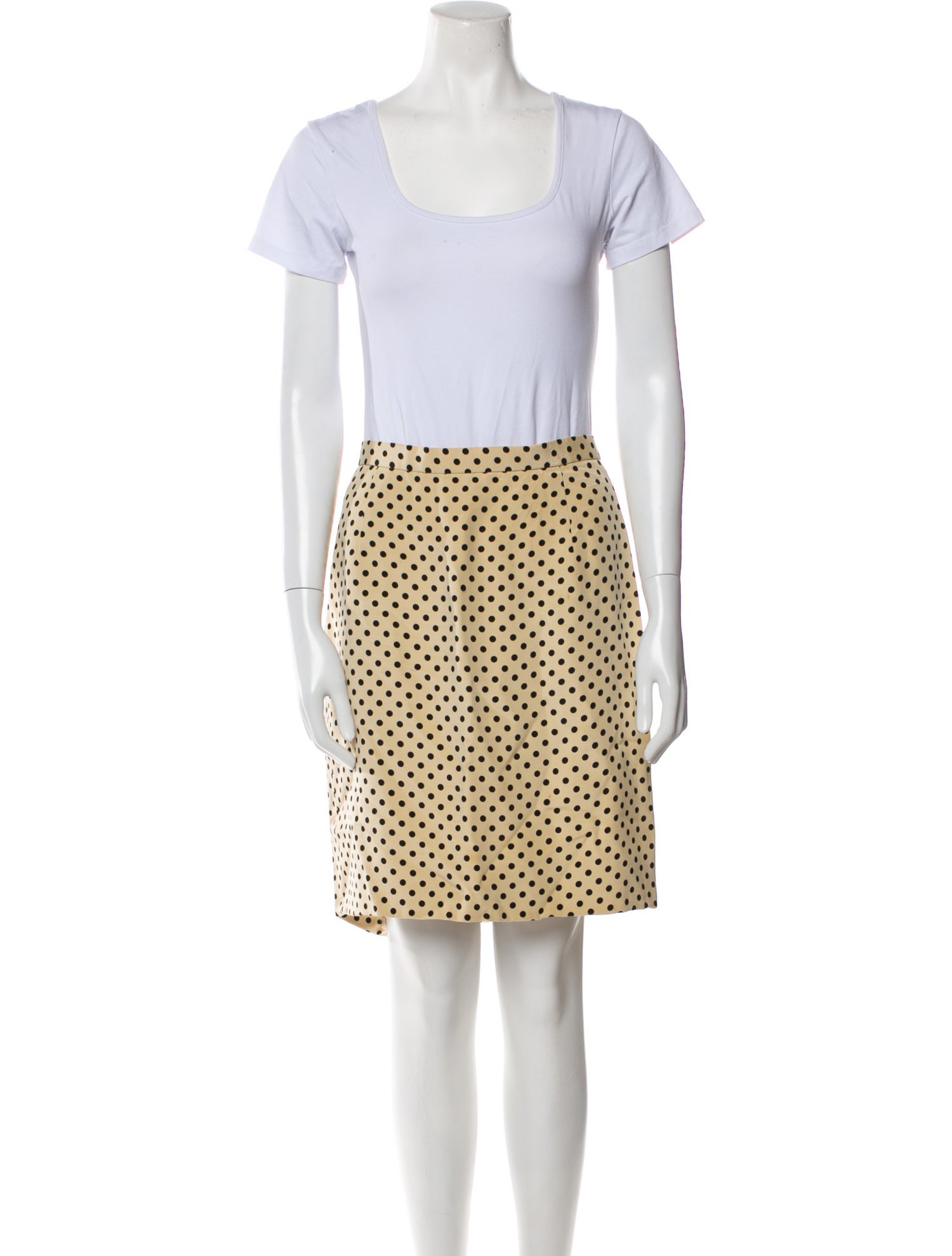 Carolina Herrera Silk Polka Dot Print Skirt Set