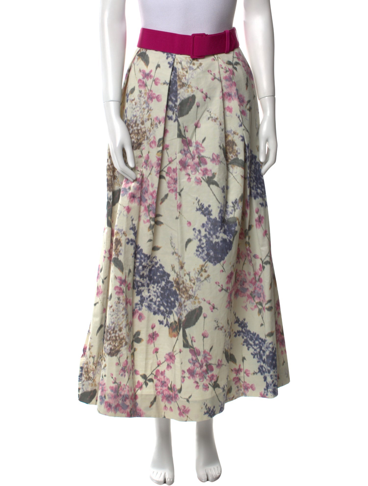 CH Carolina Herrera Floral Print Midi Length Skirt w/ Tags