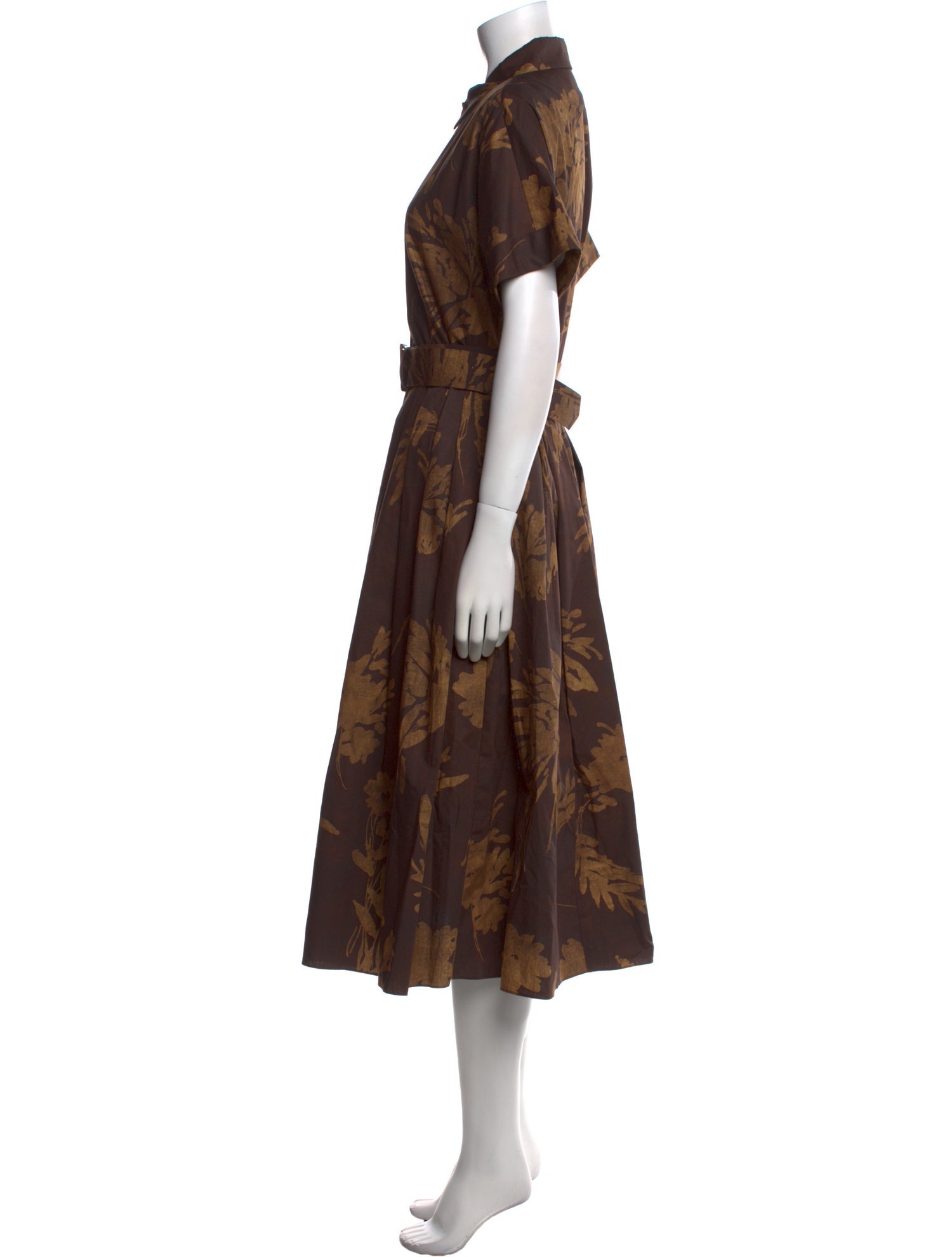 CH Carolina Herrera Floral Print Midi Length Dress