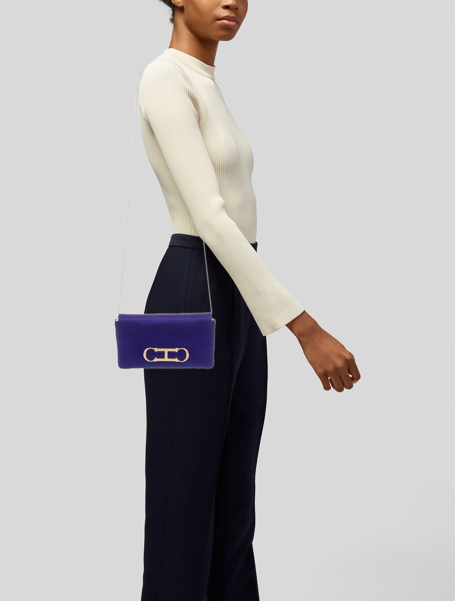 CH Carolina Herrera Satin Clutch
