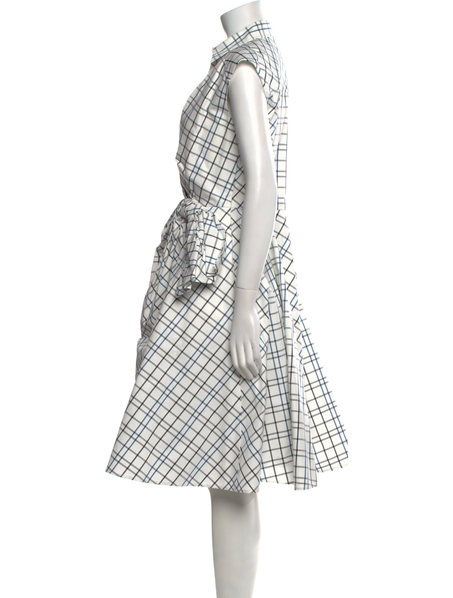 CH Carolina Herrera Plaid Print Knee-Length Dress