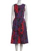 CH Carolina Herrera Printed Midi Length Dress