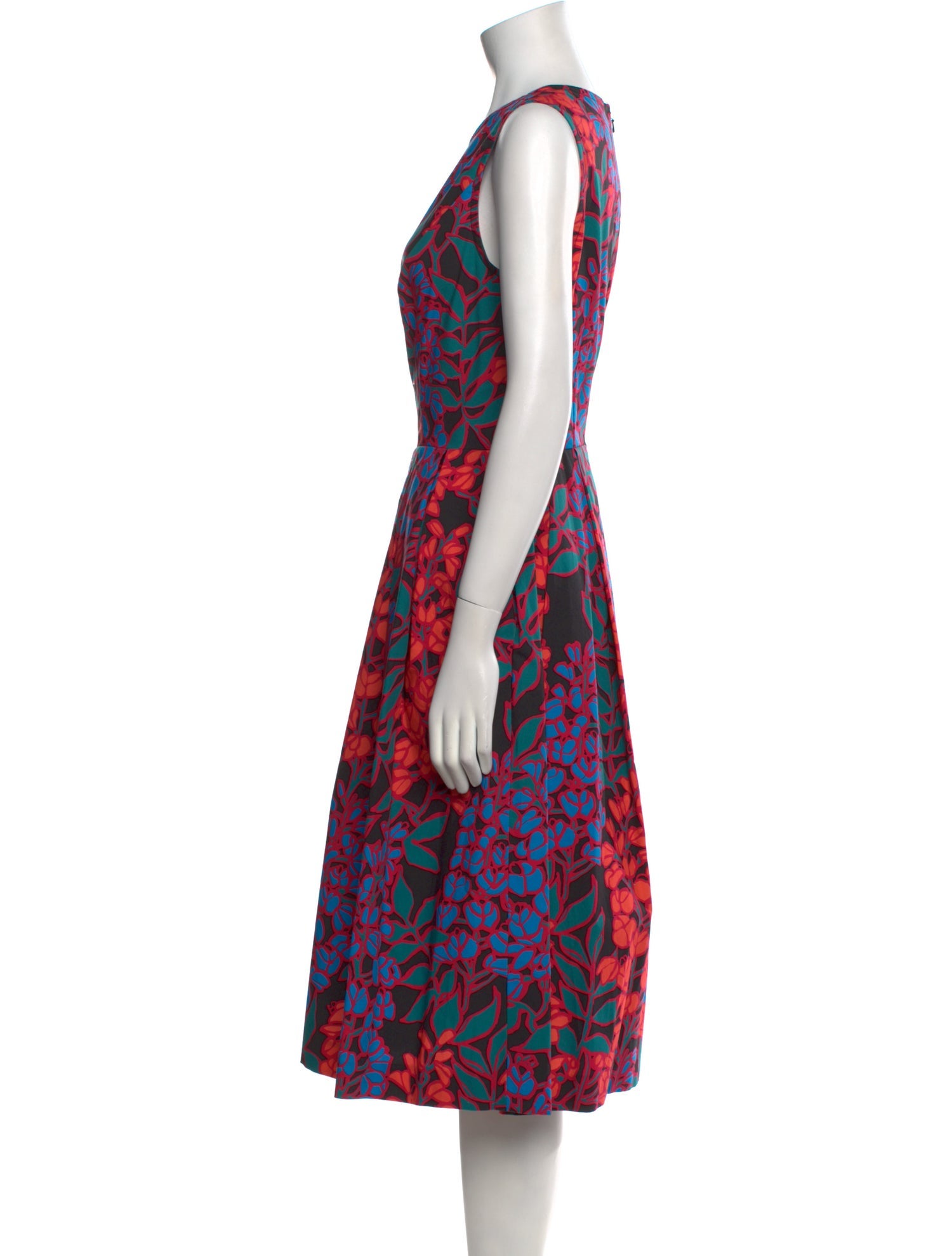 CH Carolina Herrera Printed Midi Length Dress