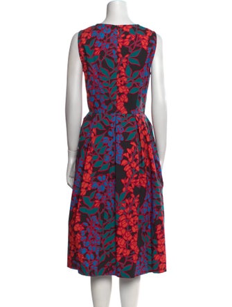 CH Carolina Herrera Printed Midi Length Dress