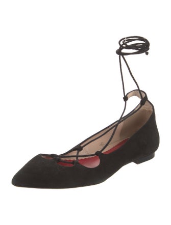 CH Carolina Herrera Suede Ballet Flats