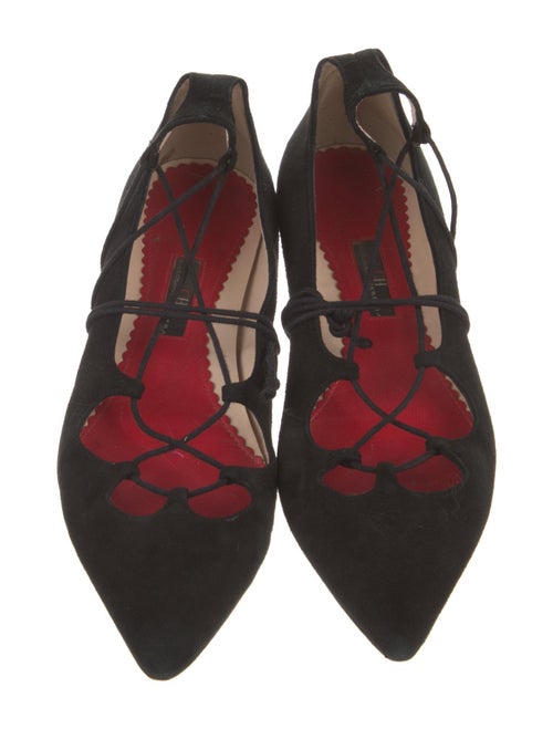 CH Carolina Herrera Suede Ballet Flats