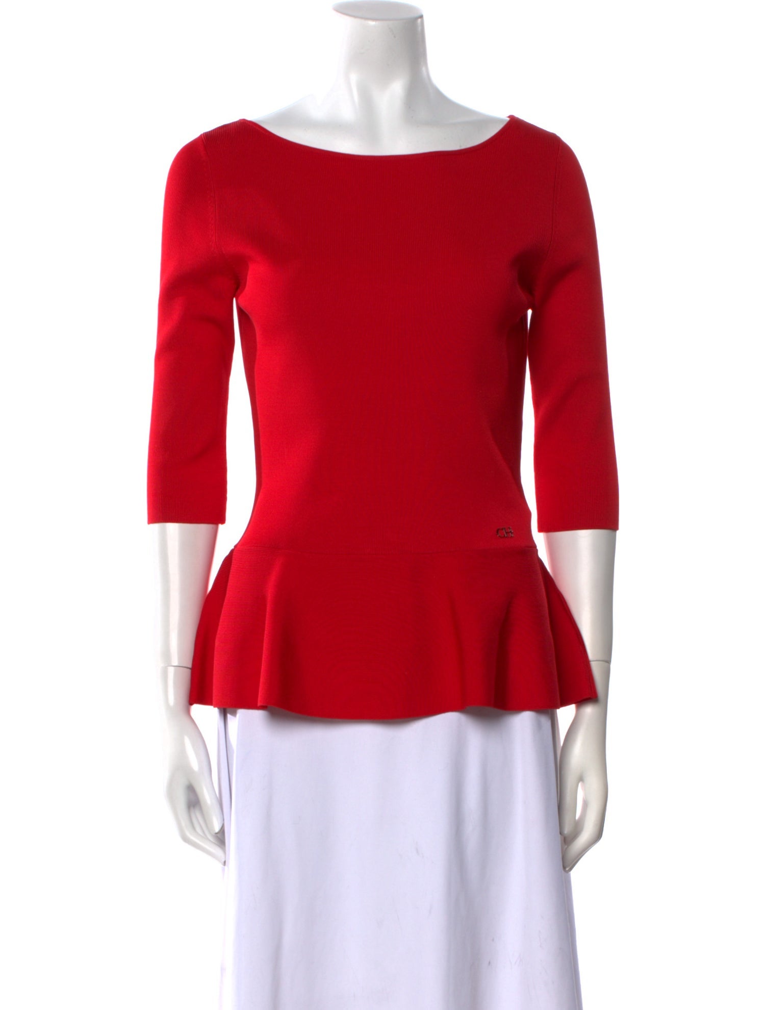 CH Carolina Herrera Wool Bateau Neckline Sweater
