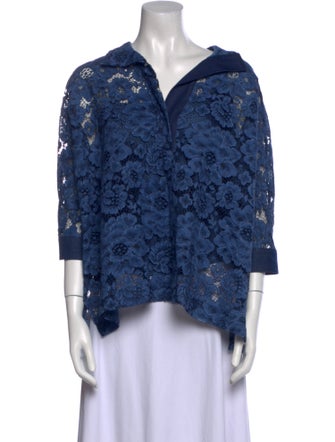 CH Carolina Herrera Lace Lace Pattern Blouse