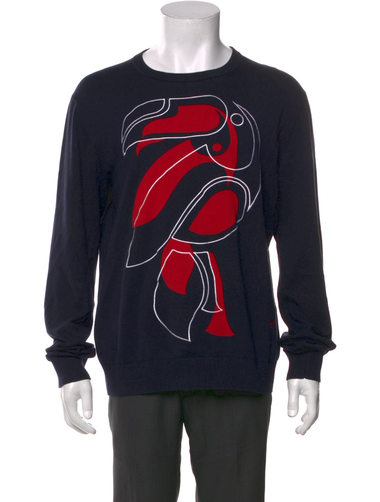CH Carolina Herrera Graphic Print Crew Neck Pullover