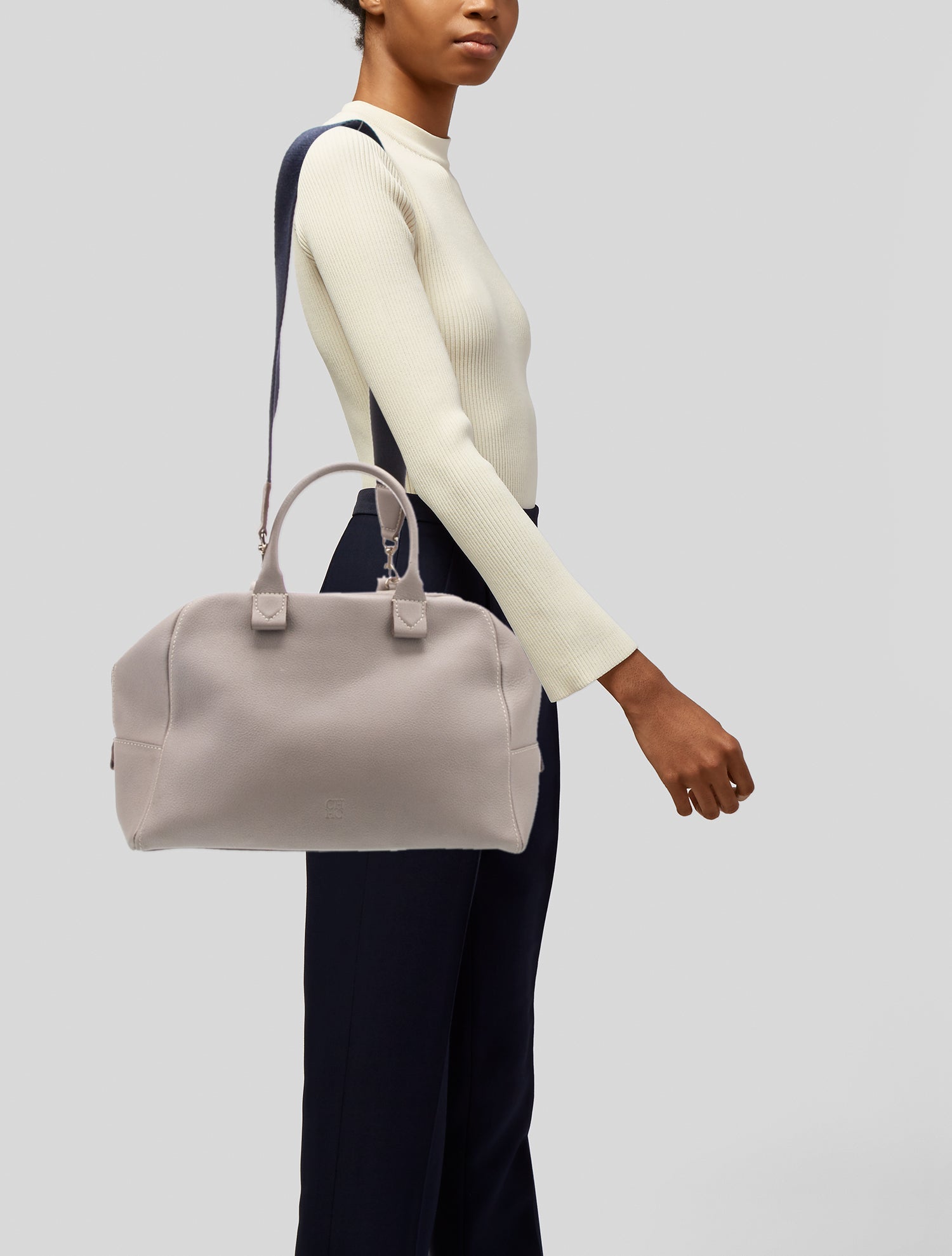 CH Carolina Herrera Leather Weekender Bag