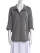 CH Carolina Herrera V-Neck Three-Quarter Sleeve Blouse