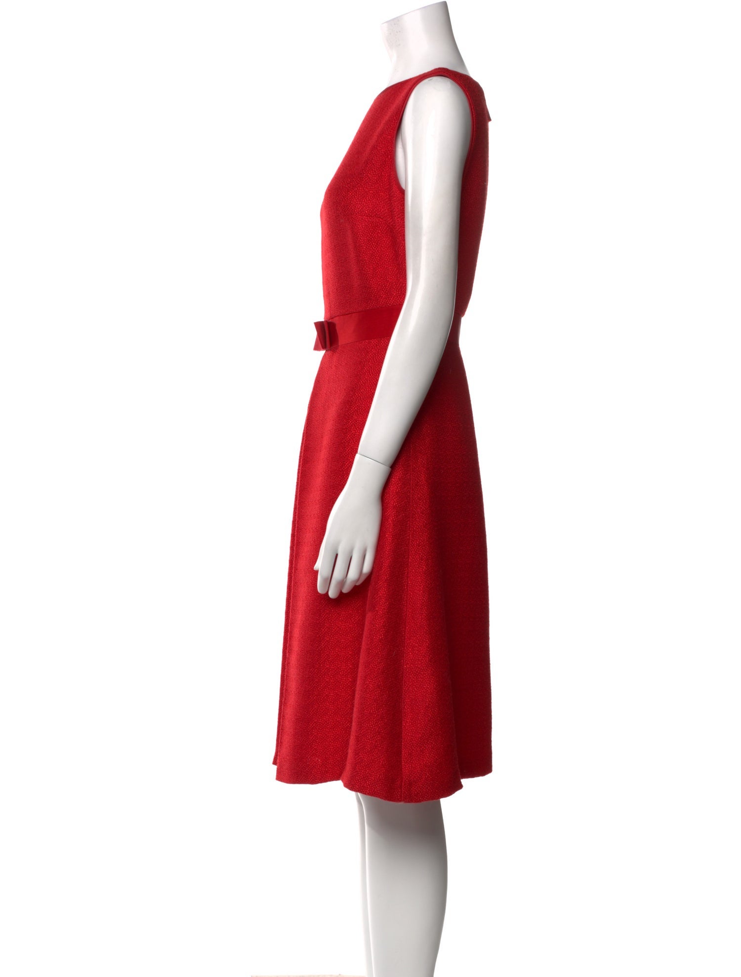 CH Carolina Herrera Bateau Neckline Knee-Length Dress