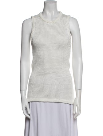 CH Carolina Herrera Crew Neck Sleeveless Top
