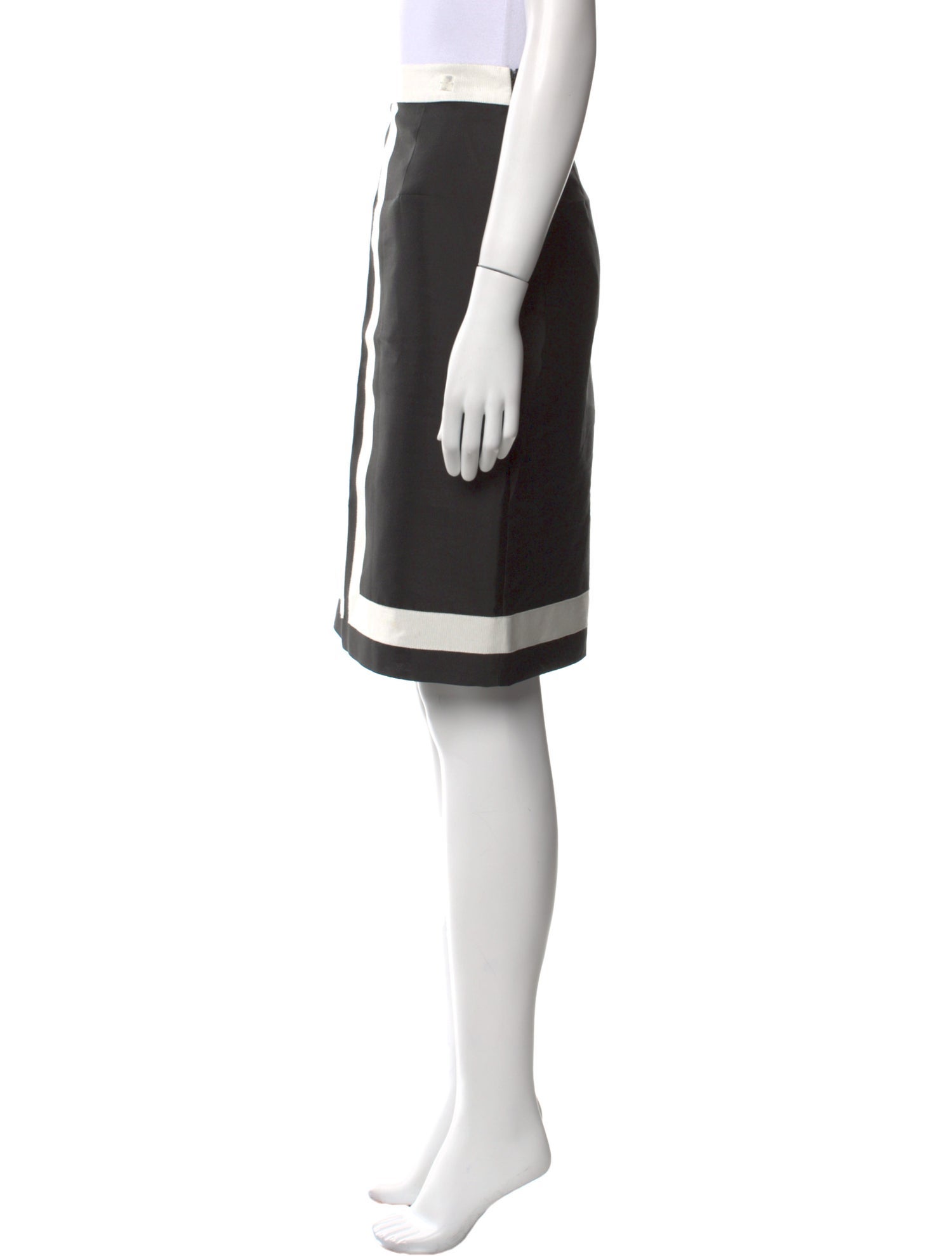 CH Carolina Herrera Colorblock Pattern Knee-Length Skirt