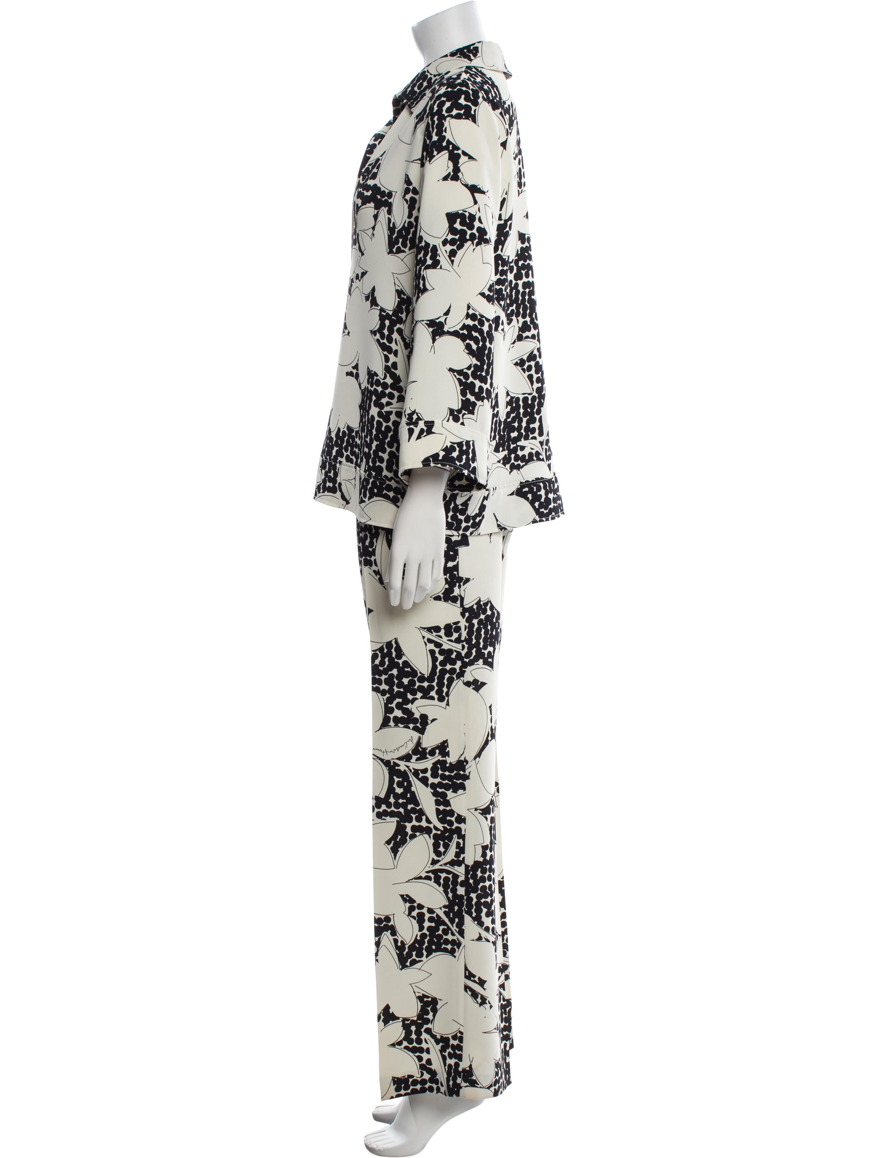 CH Carolina Herrera Floral Print V-Neck Tunic