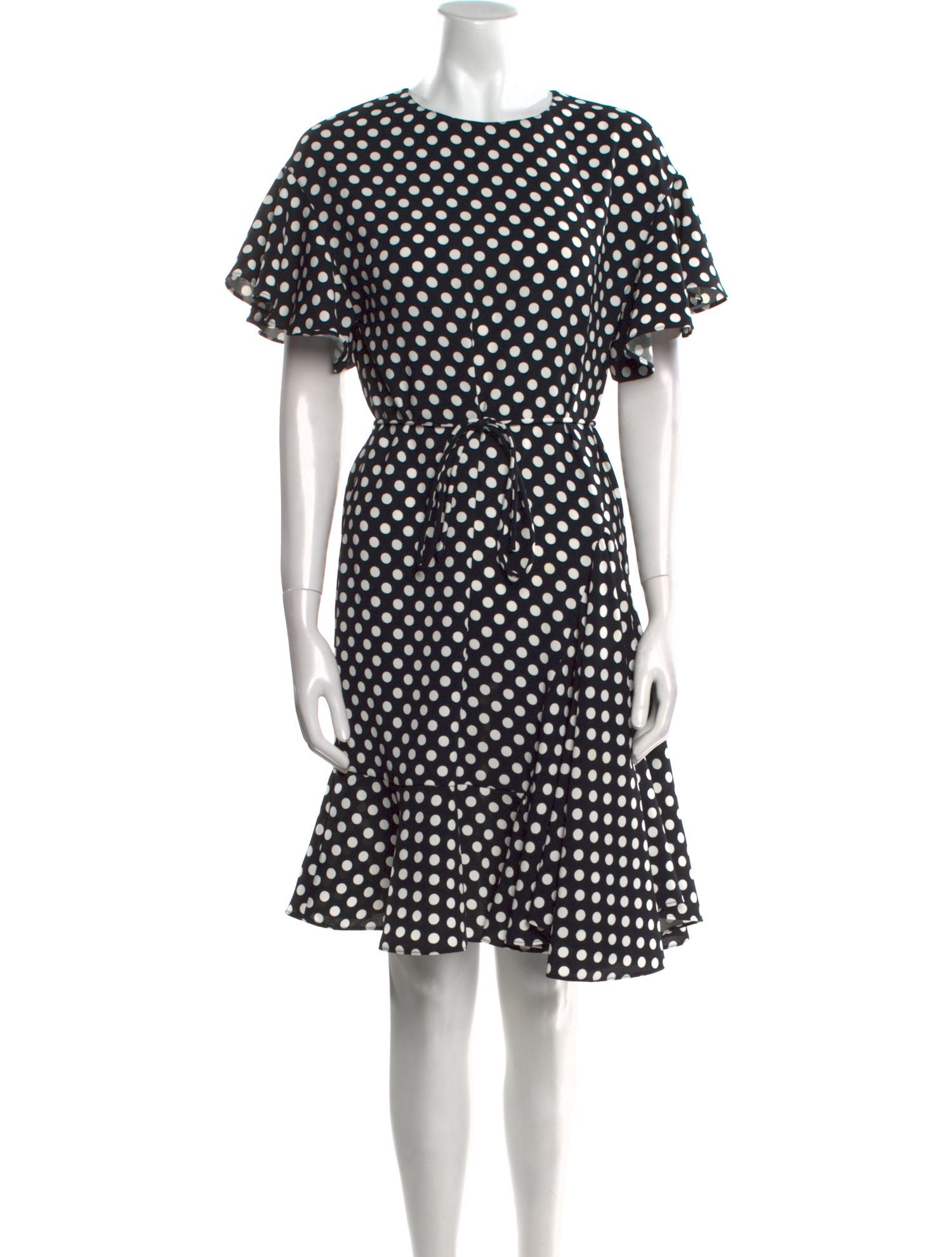 CH Carolina Herrera Polka Dot Print Knee-Length Dress