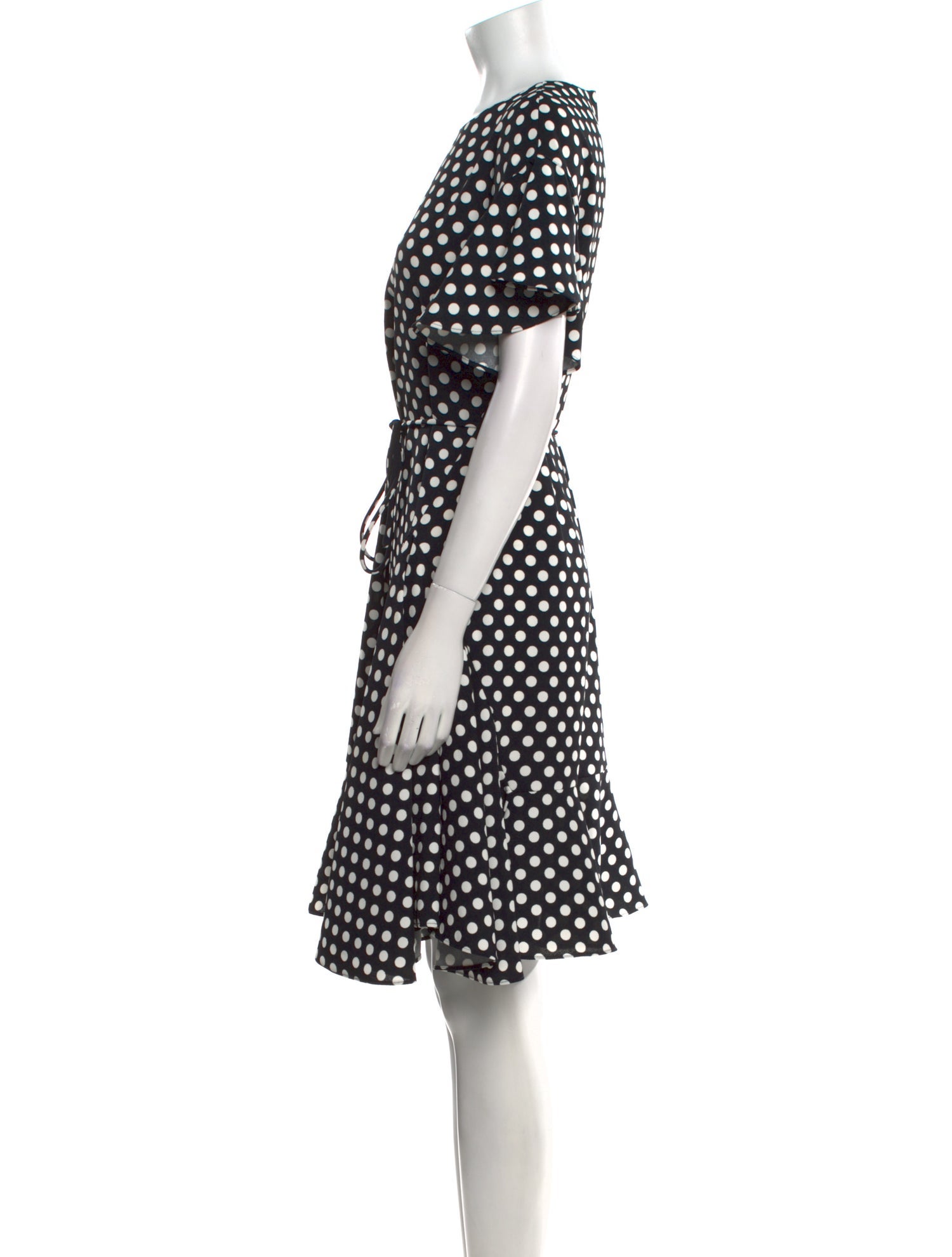 CH Carolina Herrera Polka Dot Print Knee-Length Dress