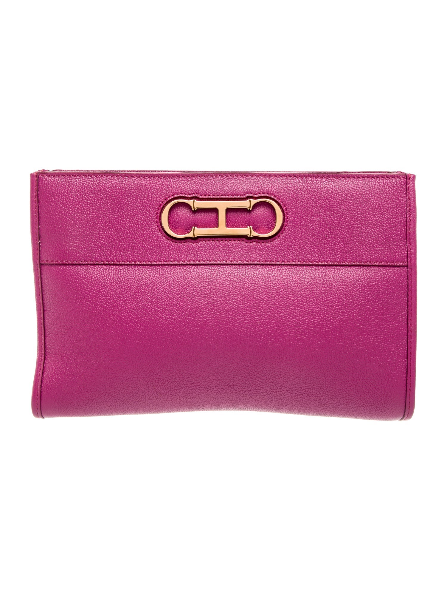 CH Carolina Herrera Leather Clutch