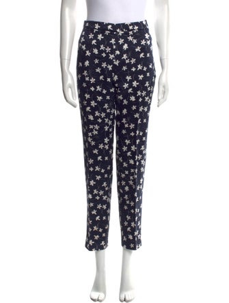 CH Carolina Herrera Floral Print Straight Leg Pants