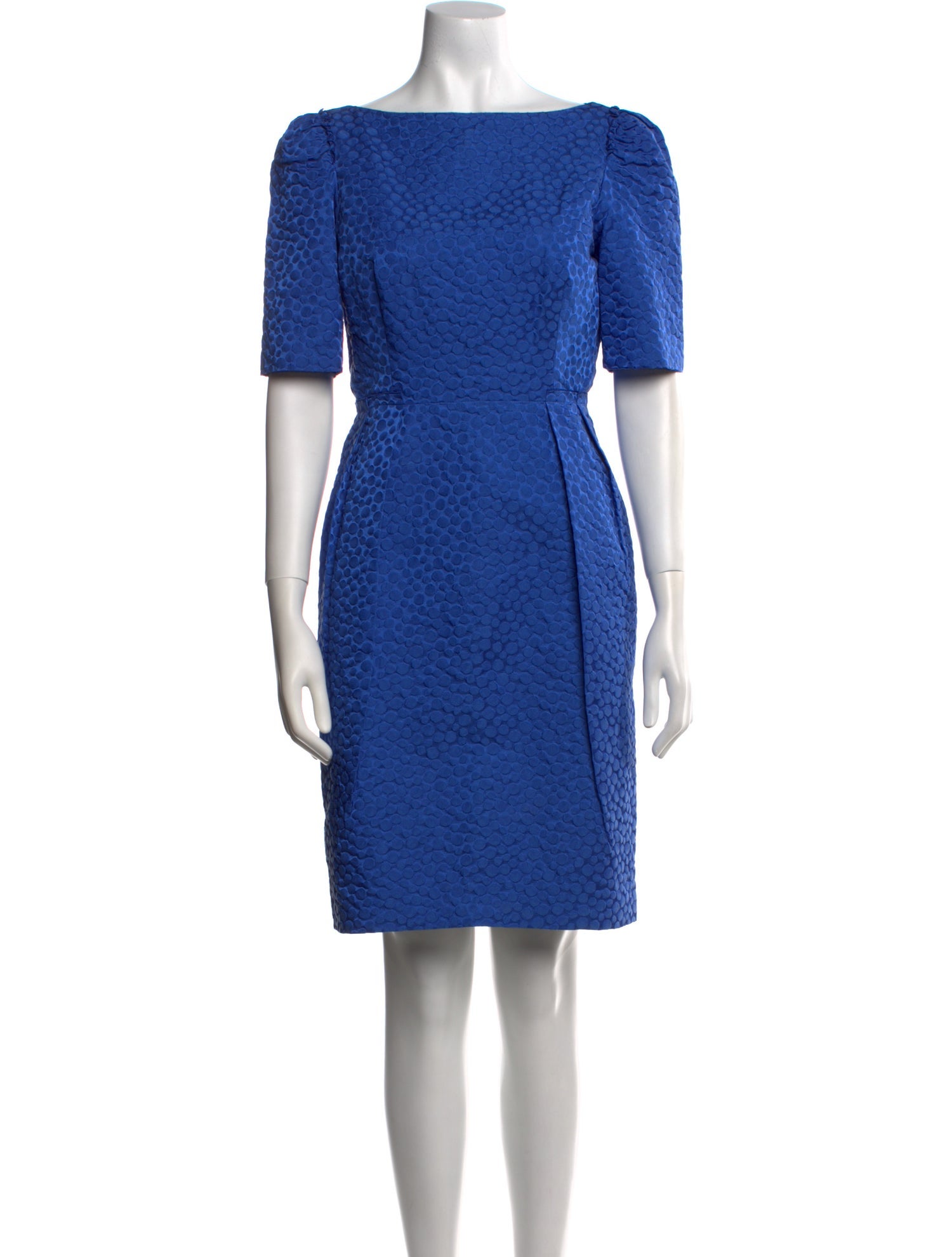 CH Carolina Herrera Bateau Neckline Mini Dress
