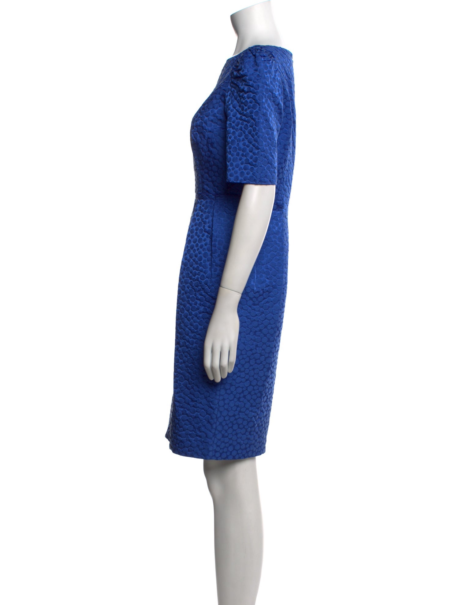 CH Carolina Herrera Bateau Neckline Mini Dress