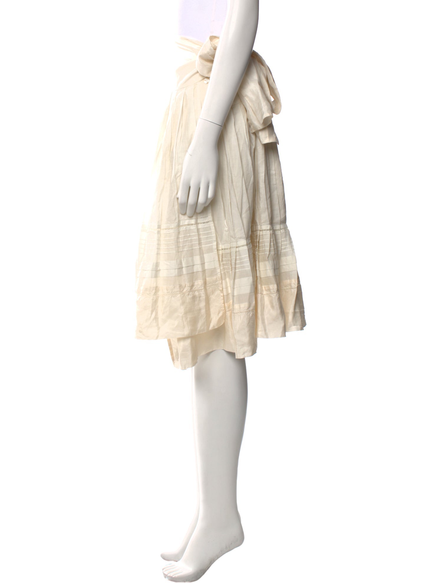 CH Carolina Herrera Silk Knee-Length Skirt