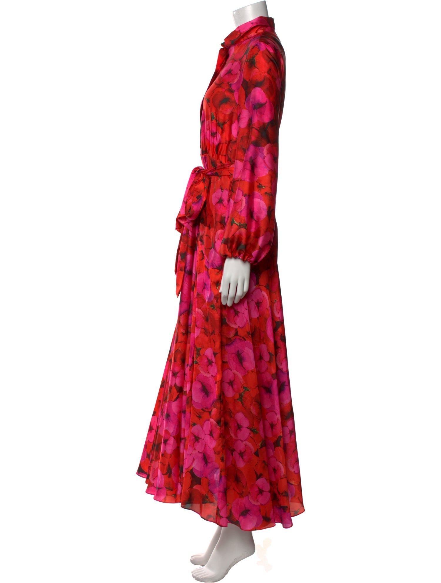 CH Carolina Herrera Floral Print Long Dress
