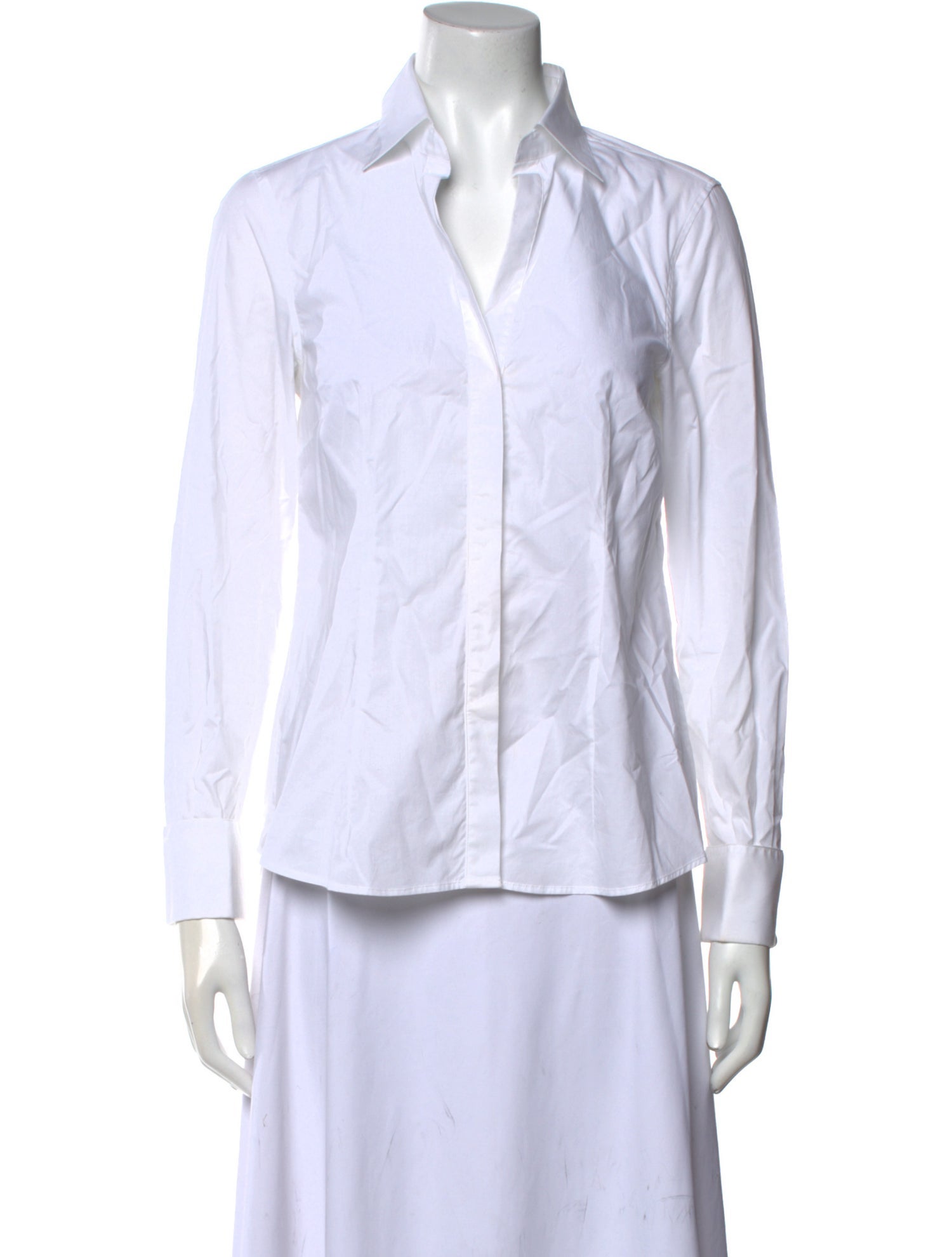 CH Carolina Herrera Long Sleeve Button-Up Top