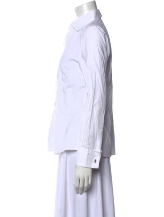 CH Carolina Herrera Long Sleeve Button-Up Top